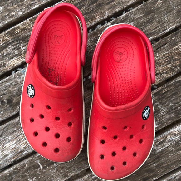 red toddler crocs